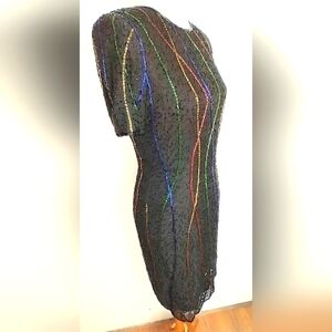 VINTAGE SILK BEADED DRESS